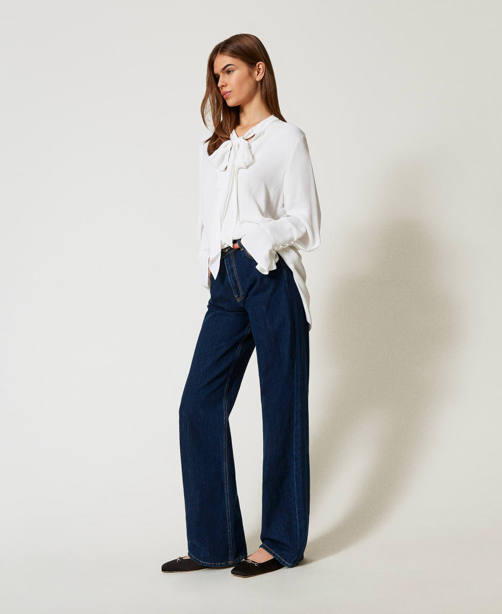 Jeans straight fit blu scuro Denim Scuro Donna 251TP2621_01313_02