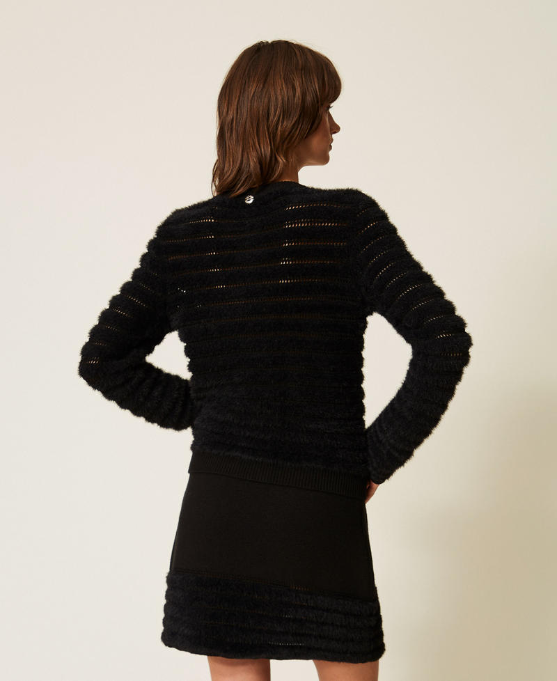Knitted jacket with gold-tone buttons Black Woman 262AP3032_00006_03