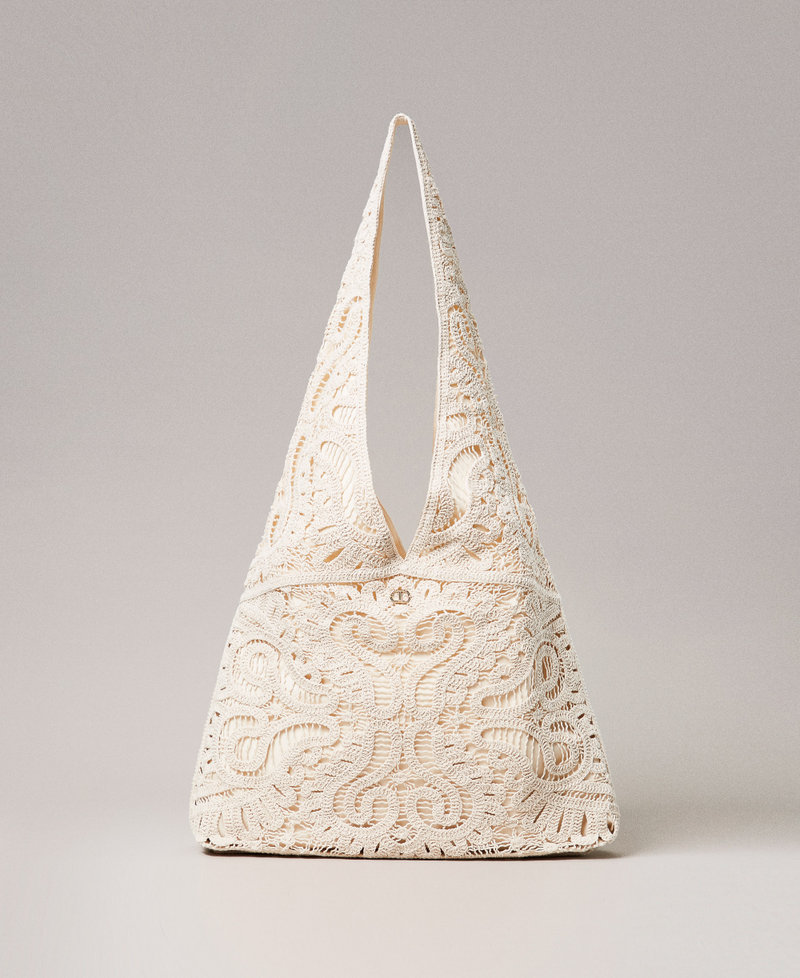 'Ventotene' crochet hobo bag Pale "Ginger Root” Beige Woman 251TS8040_11640_PS