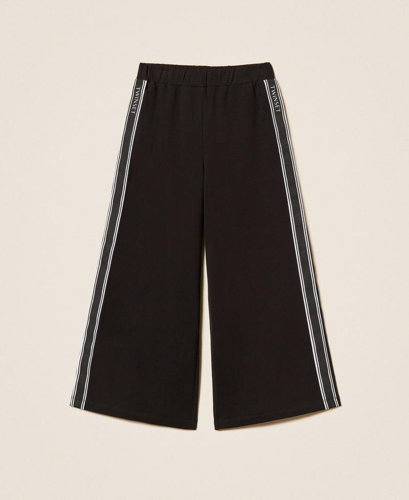 Palazzohose aus Sweatstoff mit Logo Schwarz M&auml;dchen 262GJ2281_00006_S0