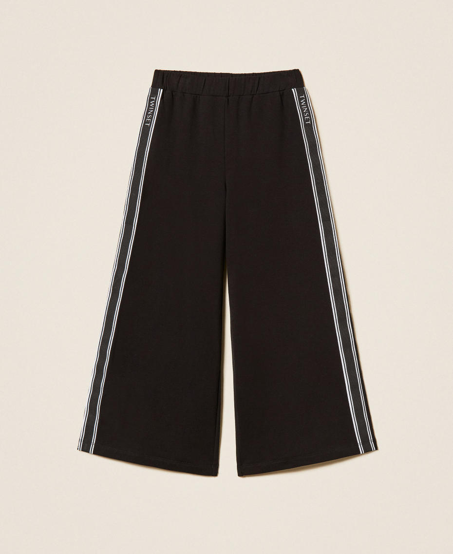 Palazzohose aus Sweatstoff mit Logo Schwarz M&auml;dchen 262GJ2281_00006_S0