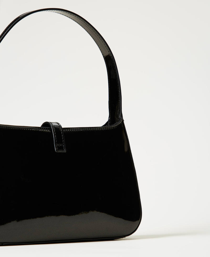 Borsa hobo in vernice Nero Donna 251AA7010_00006_03