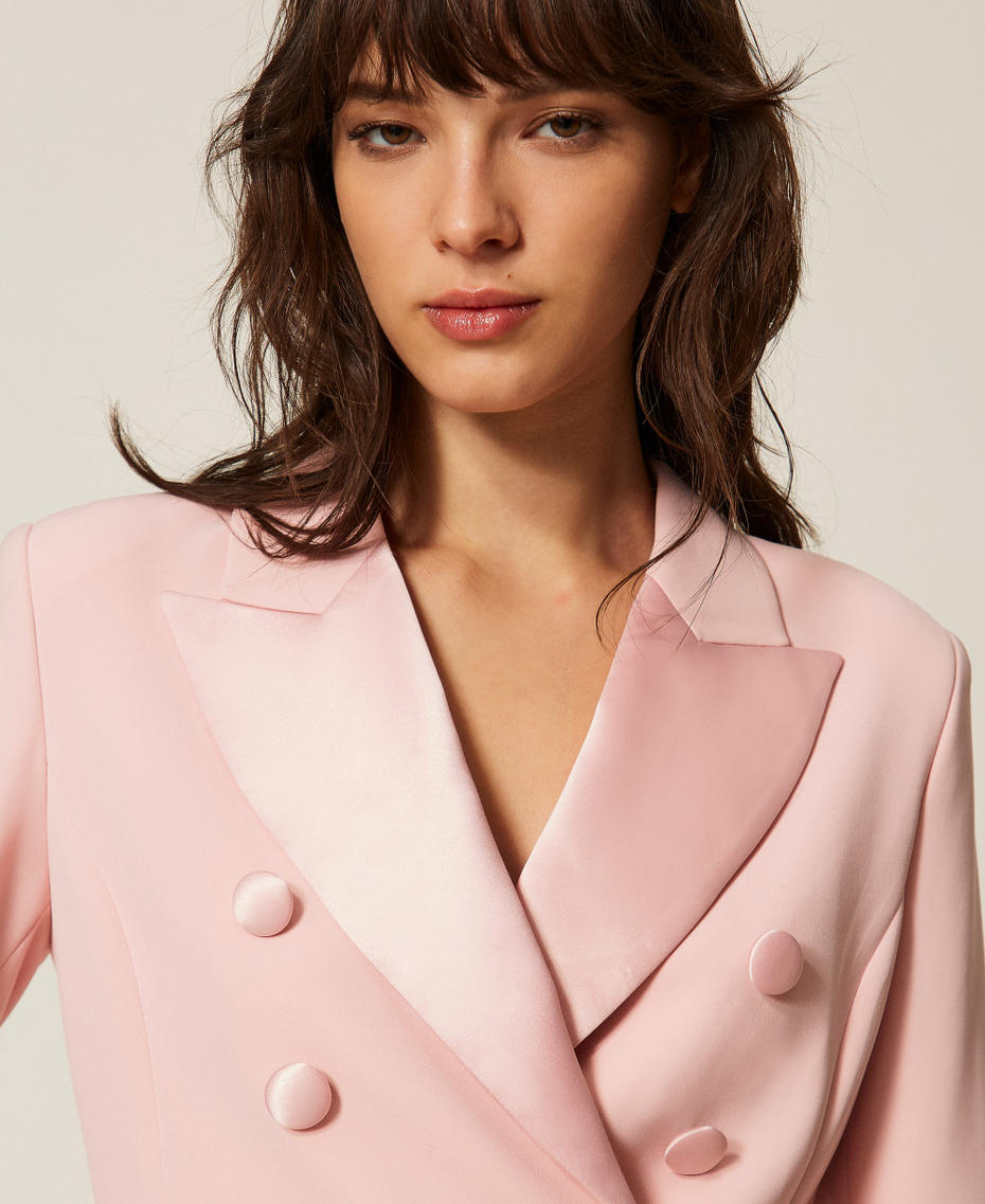 Cady jacket with logo buttons Pink Dancer Woman 261AP2274_10021_04