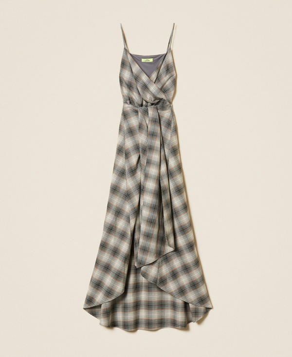 Myfo midi dress in check flannel