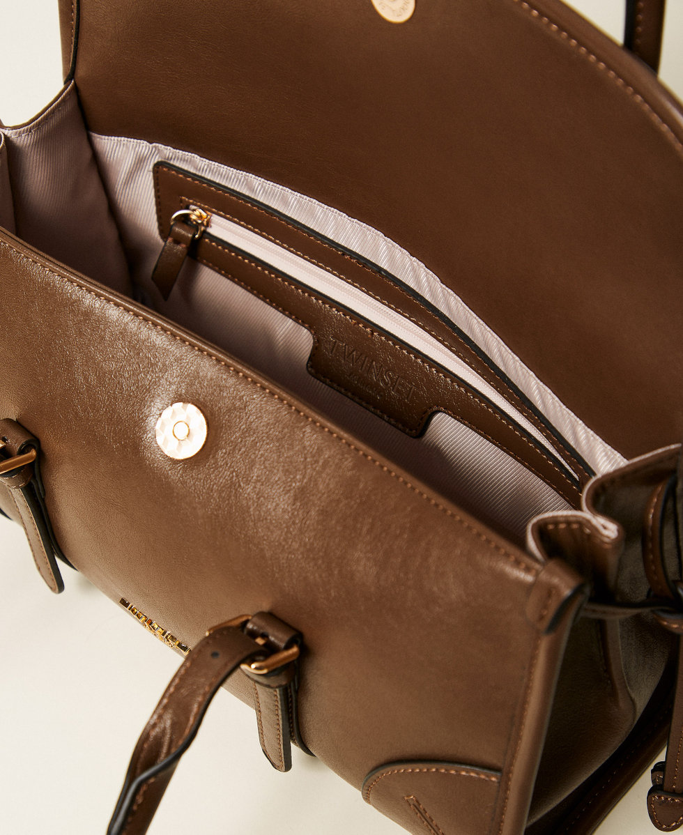 Bowling-Bag mit Schnallen Schlamm Frau 252TD8041_00021_04