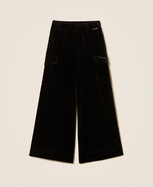 Palazzo-Hose aus Chenille