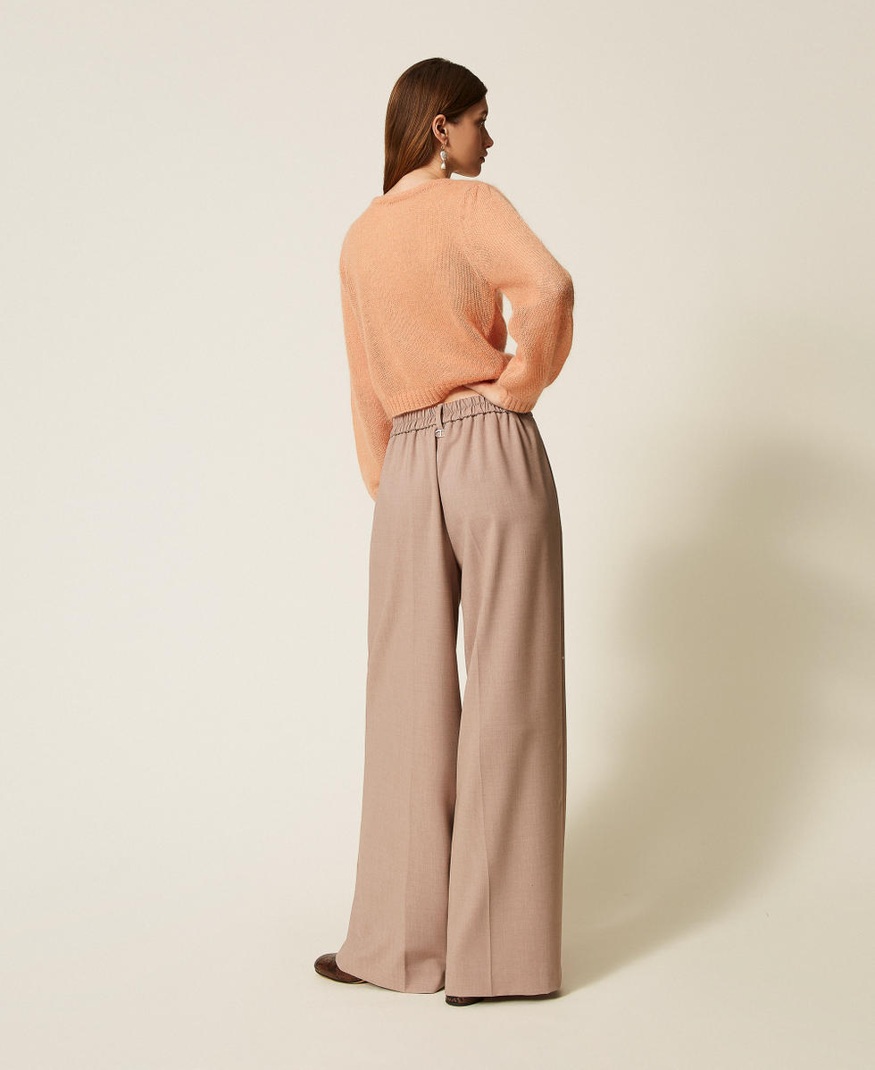 Pantalon palazzo avec plis Marron &laquo;&nbsp;Tourterelle&nbsp;&raquo; Femme 252TF2043_12874_03