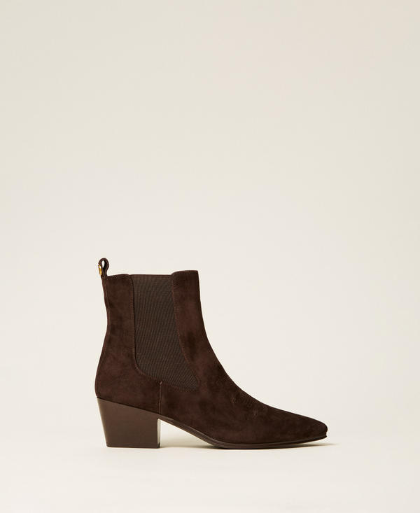 Suede leather Texas ankle boots
