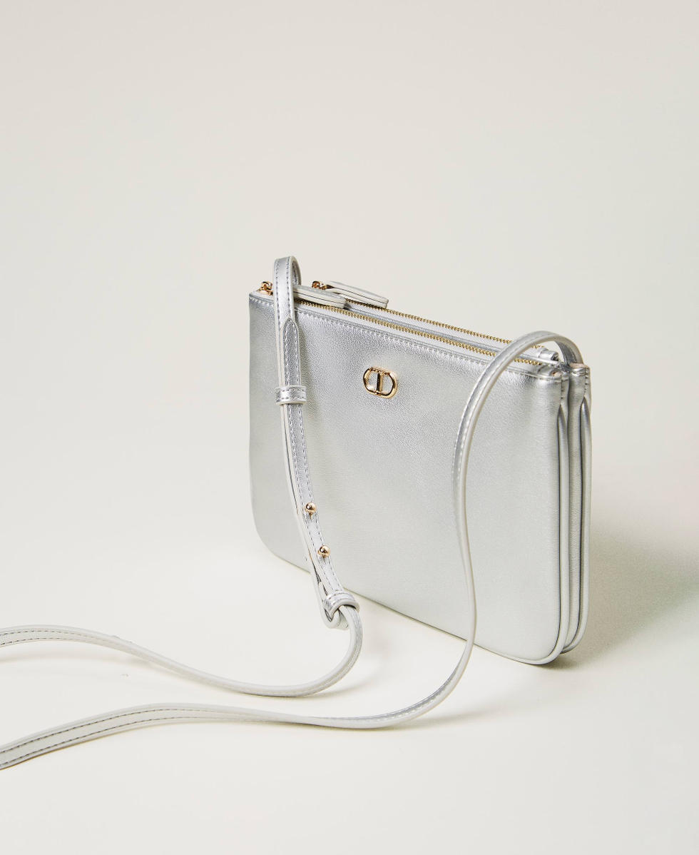 Wallet shoulder bag／ミニポーチ付／silver Wallet shoulder bag／ミニポーチ付／silver ショルダーバッグ