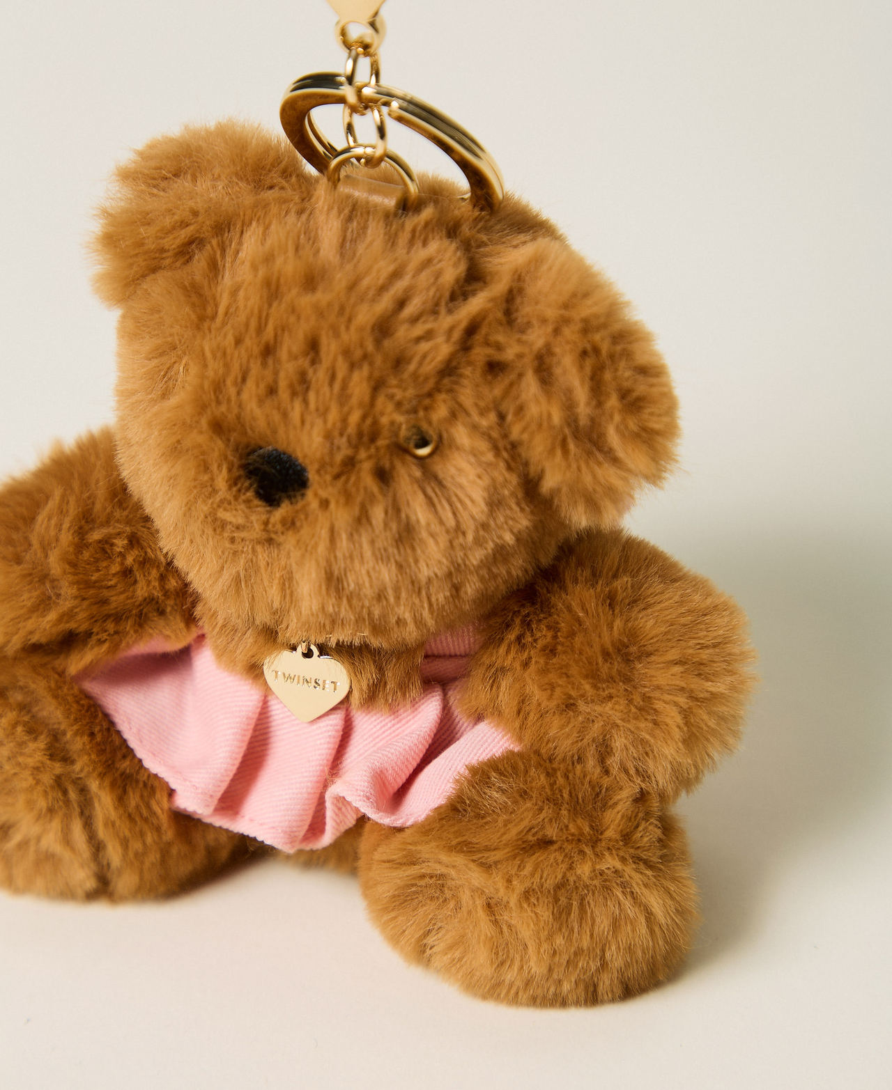 Faux fur bear key ring Leather Brown Woman 262TH7075_00057_02