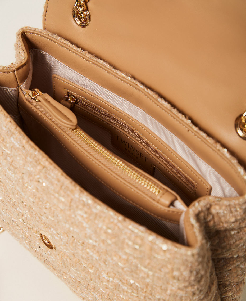 'Dreamy' tweed shoulder bag Natural Beige Woman 252TB7350_12129_04