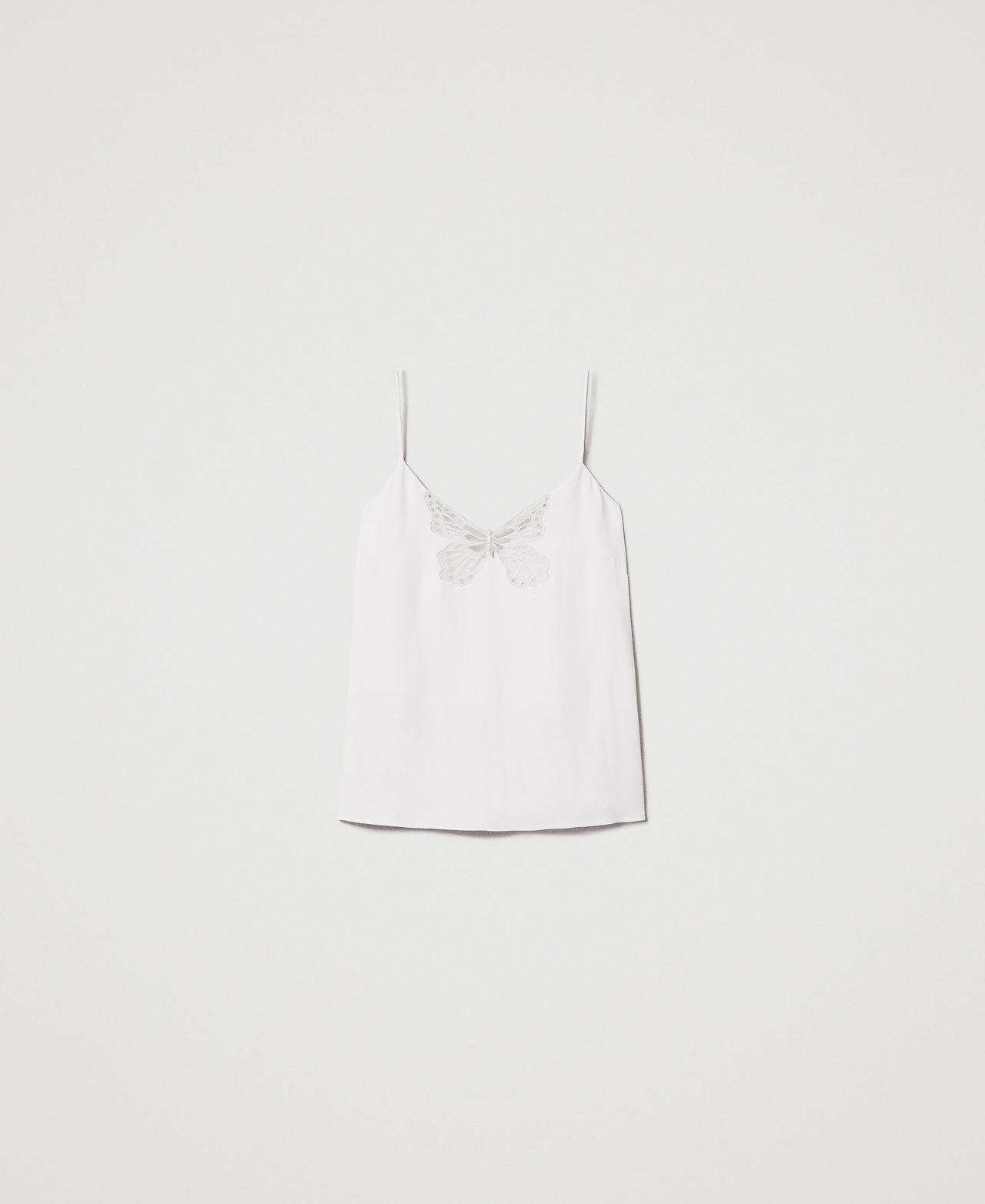 Top mit Stickschmetterling Perlmutt Frau 251TS2014_00059_0S
