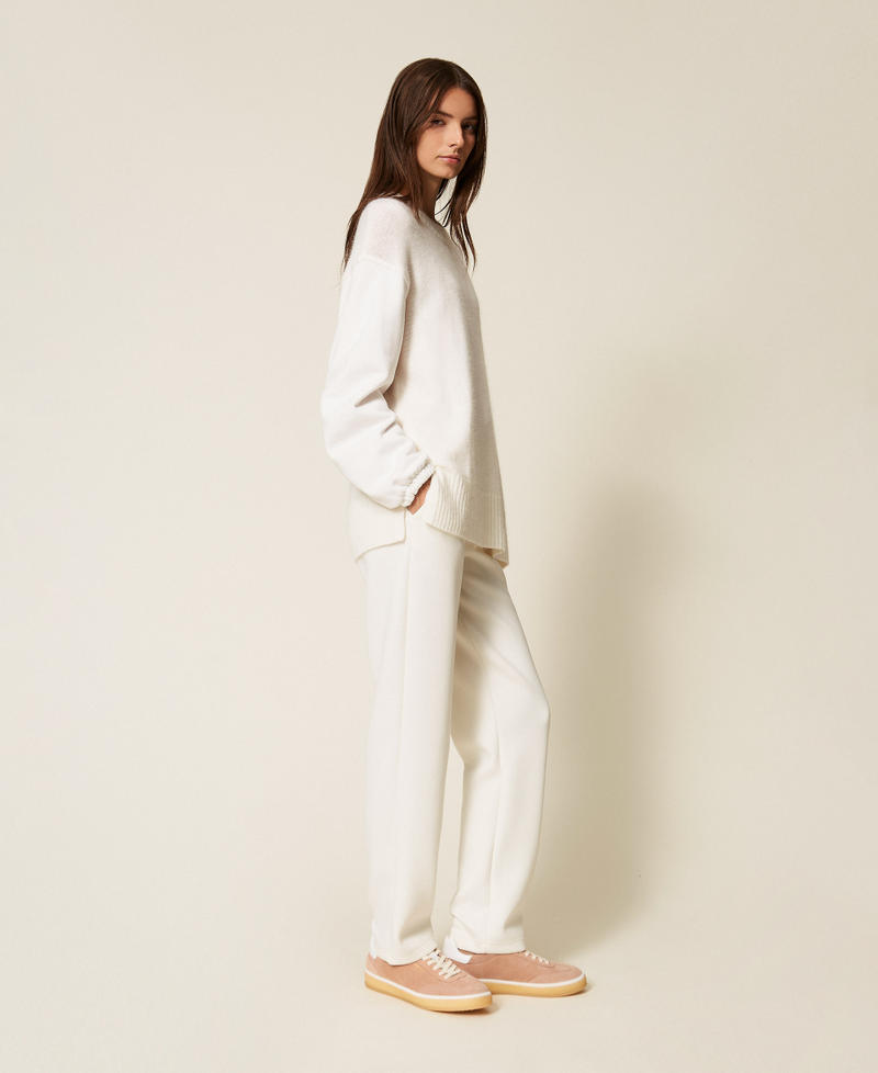 Scuba fabric cigarette trousers Off White Woman 252LL2GEE_00526_02