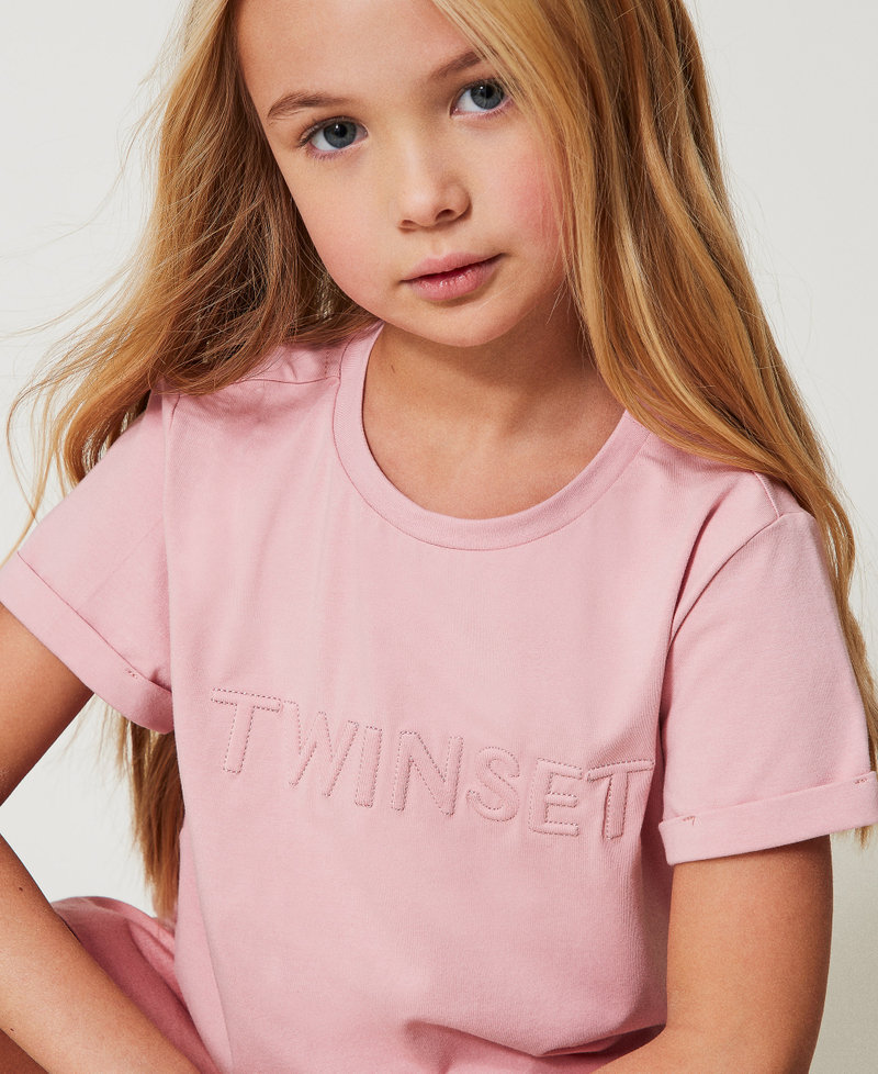 T-shirt with embossed logo Sweet Rose Girl 251GJ2534_00533_04