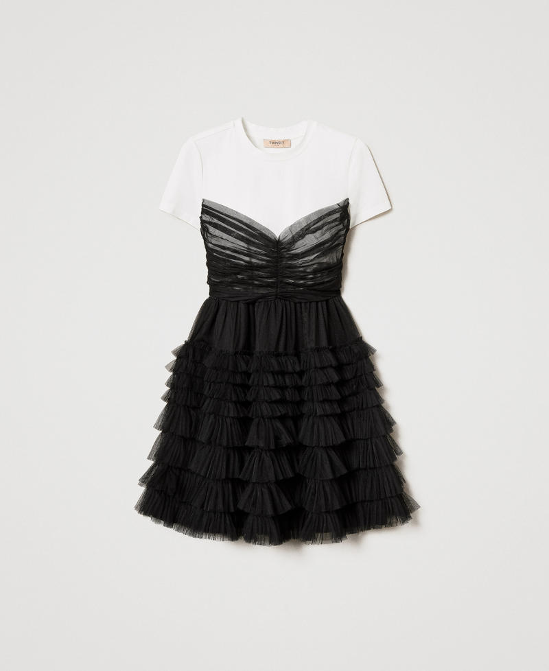 Short tulle dress with T-shirt