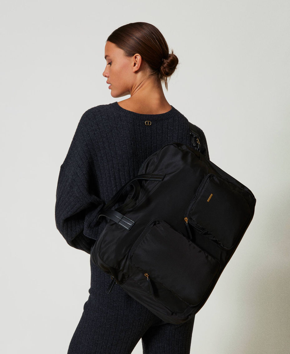 Borsa shopper in tessuto tecnico