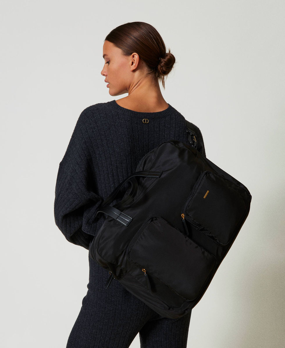 Technical fabric shopper bag Black Woman 242LI7CCC_00006_S0