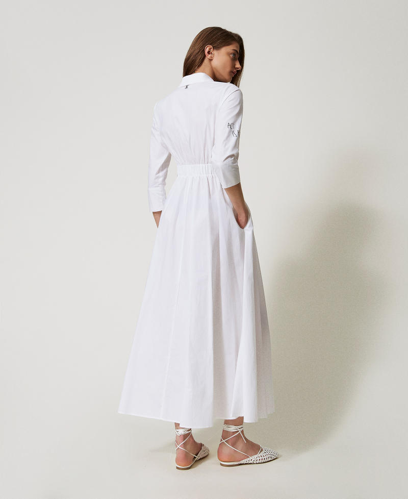 Abito lungo MYFO in popeline Bianco "Papers" Donna 251AQ2122_00840_03