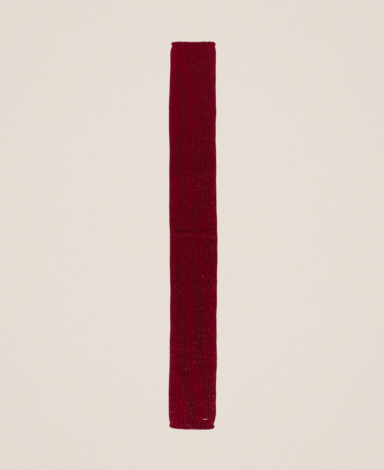Knit scarf with lurex Burgundy Red Woman 262TA4621_13670_05