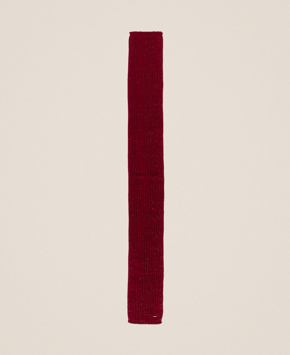 Strickschal mit Lurex Burgundy Red Frau 262TA4621_13670_05