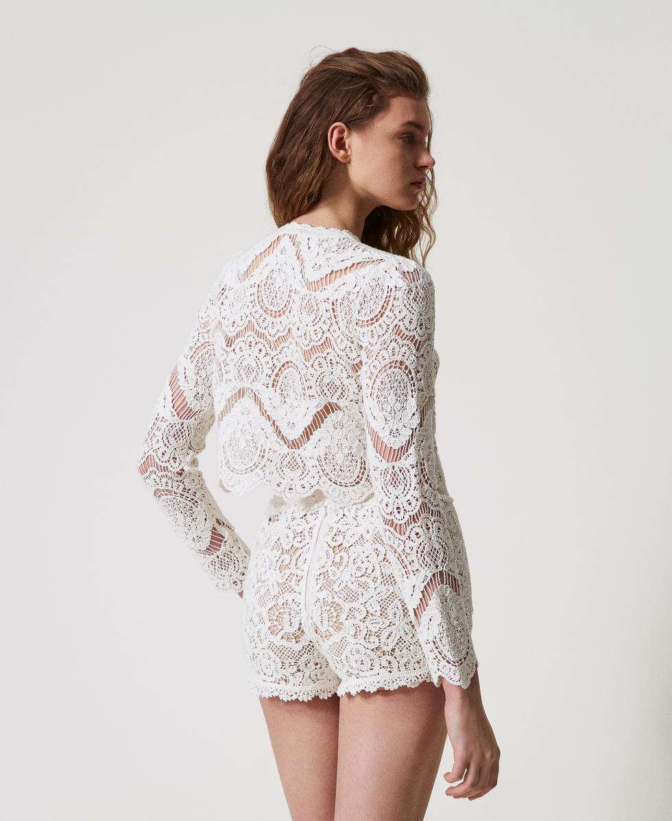 Blouson en maille crochet