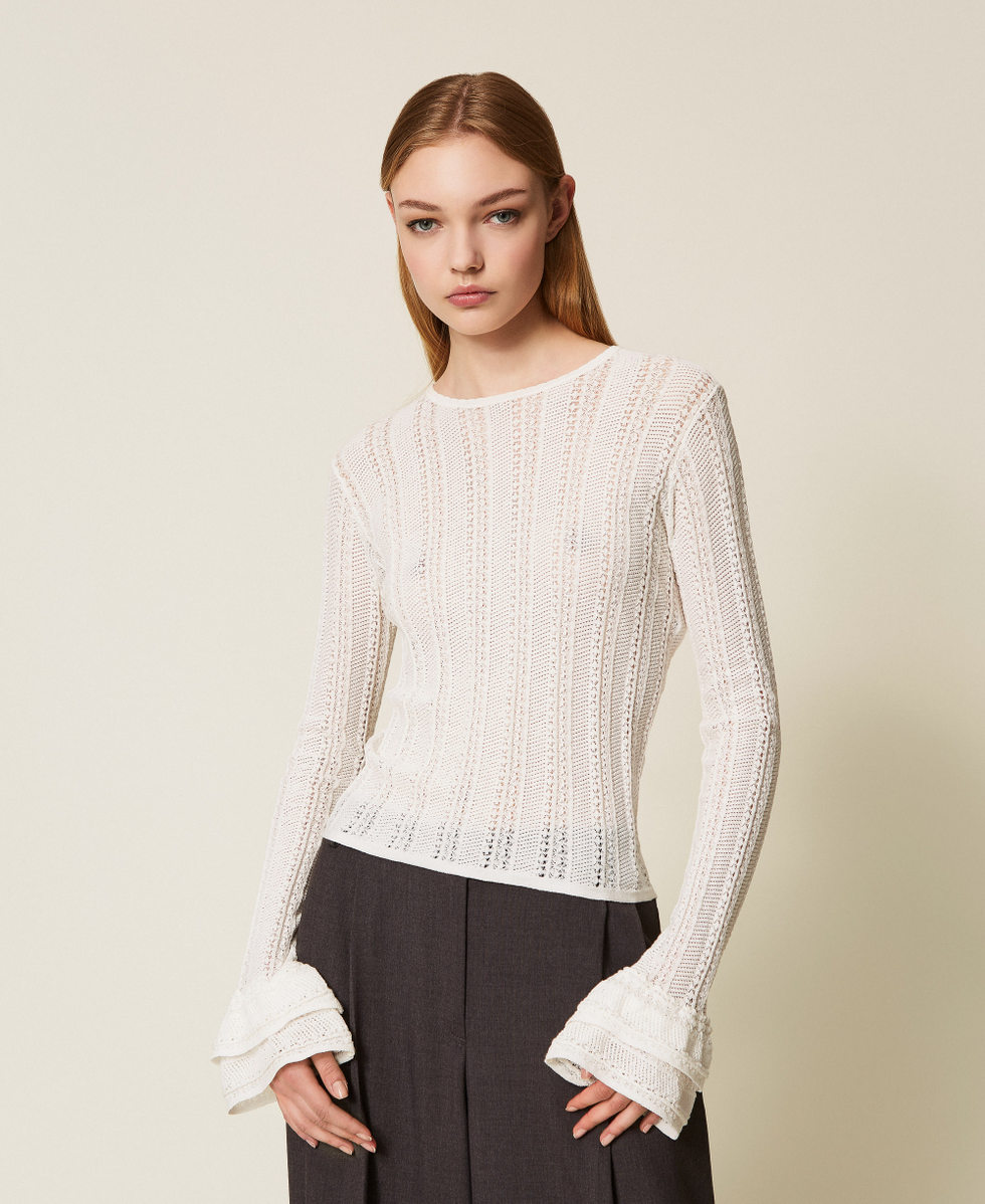 Pull ajusté avec volants Lys Femme 252TP3181_00381_01