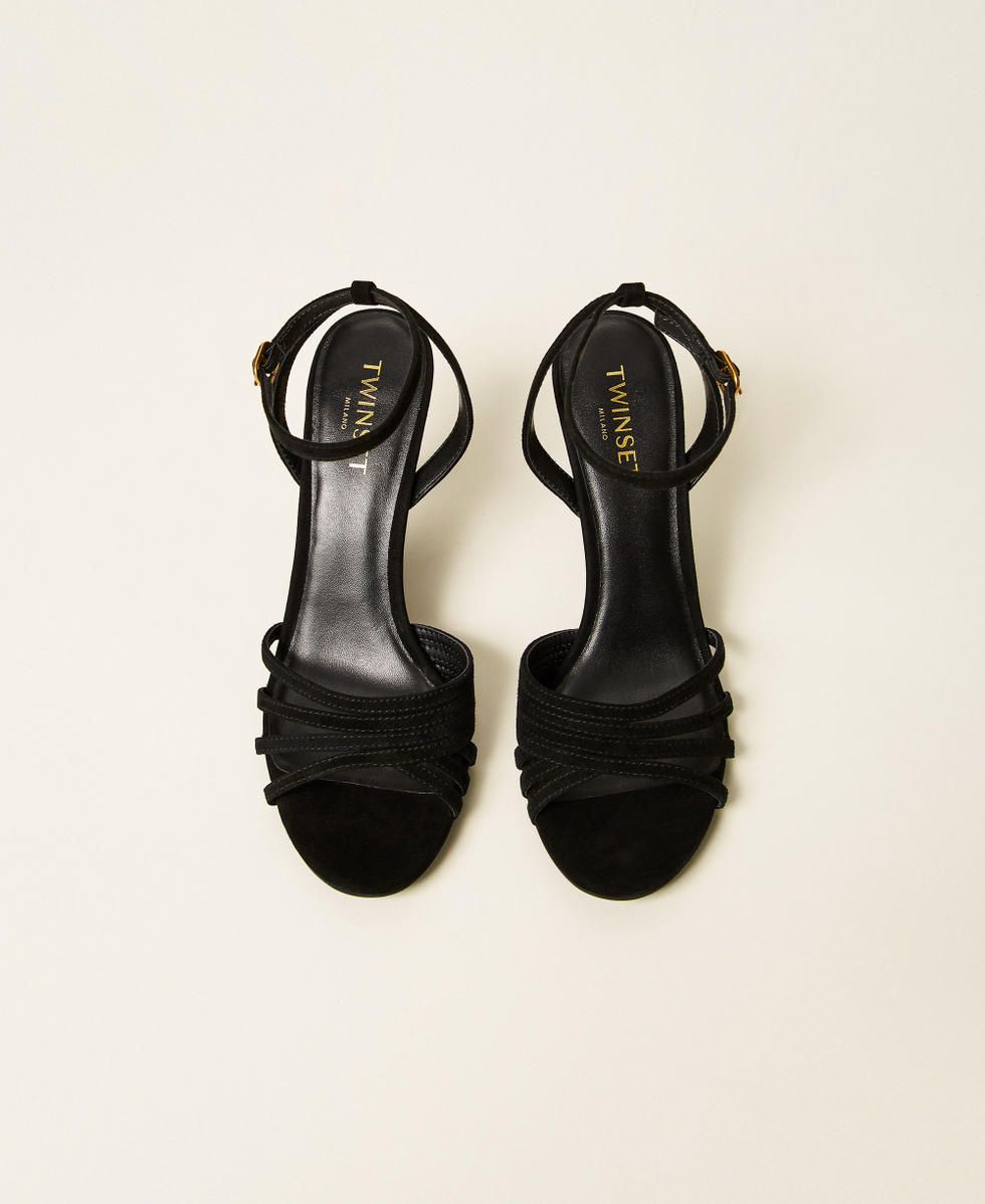 Suede sandals Black Woman 252TGT200_00006_04