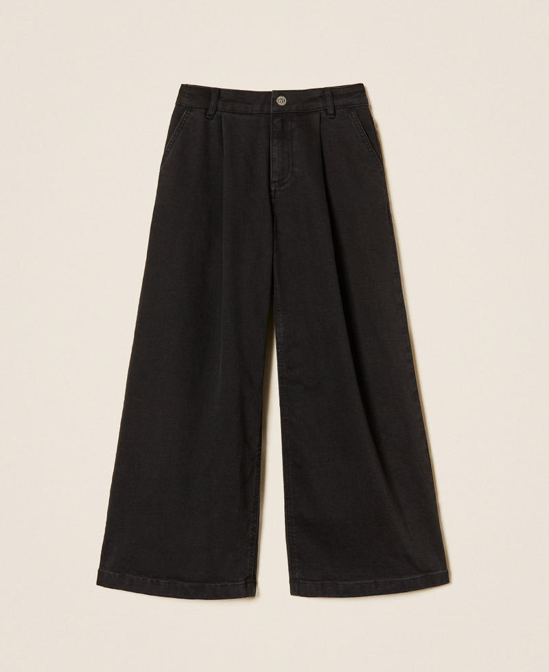 Wide-Leg-Jeans mit Falten Rinse-Denim M&auml;dchen 262GJ2240_06295_S0