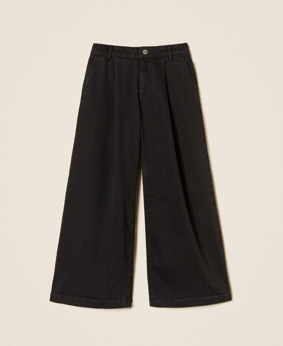 Wide-Leg-Jeans mit Falten Rinse-Denim M&auml;dchen 262GJ2240_06295_S0