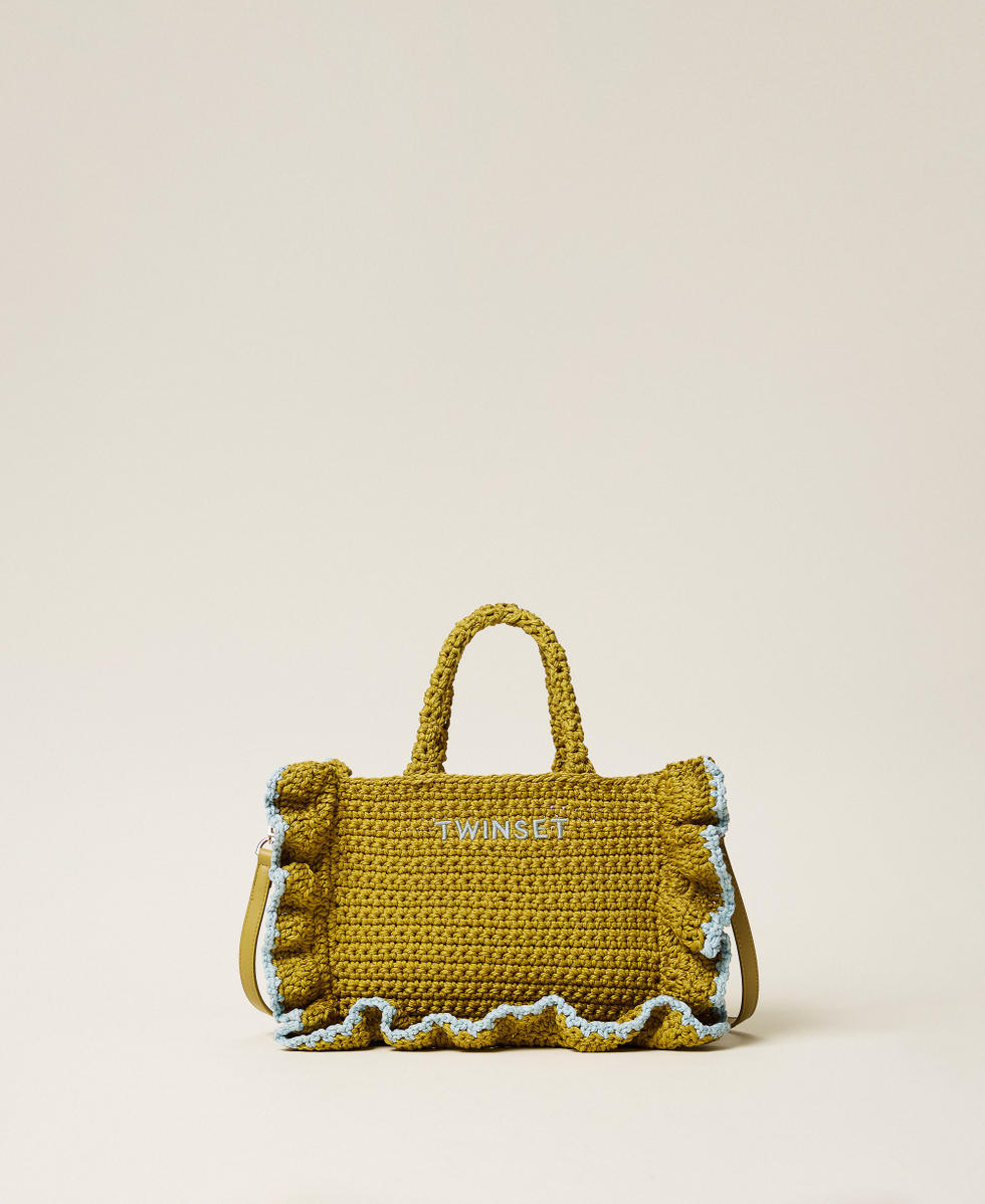 Sac &agrave; bandouli&egrave;re au crochet avec volants