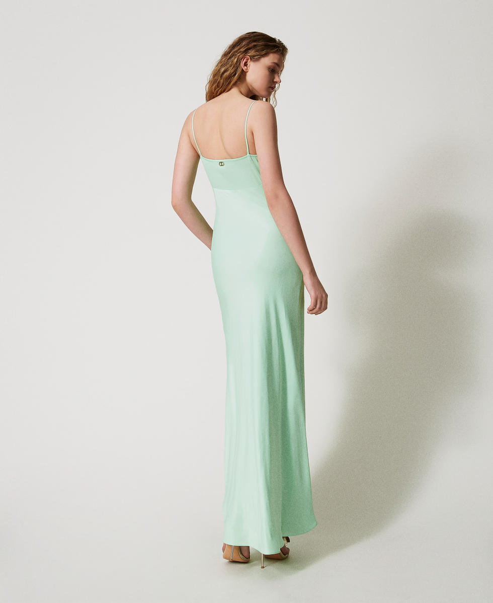 Robe longue nuisette en satin Mint Femme 251TP2653_12080_03