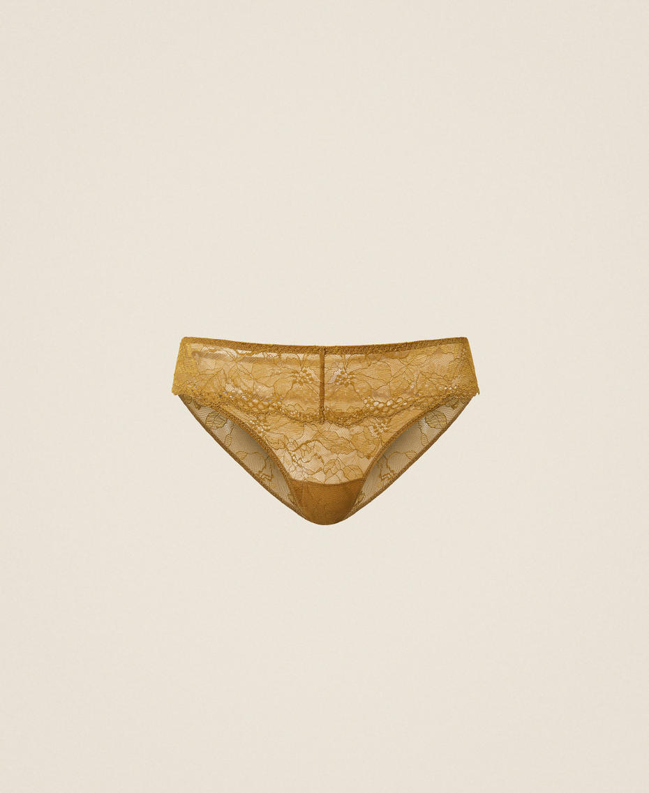 Slip en dentelle Vert Shiny Oil Femme 262LI6C66_13450_S0