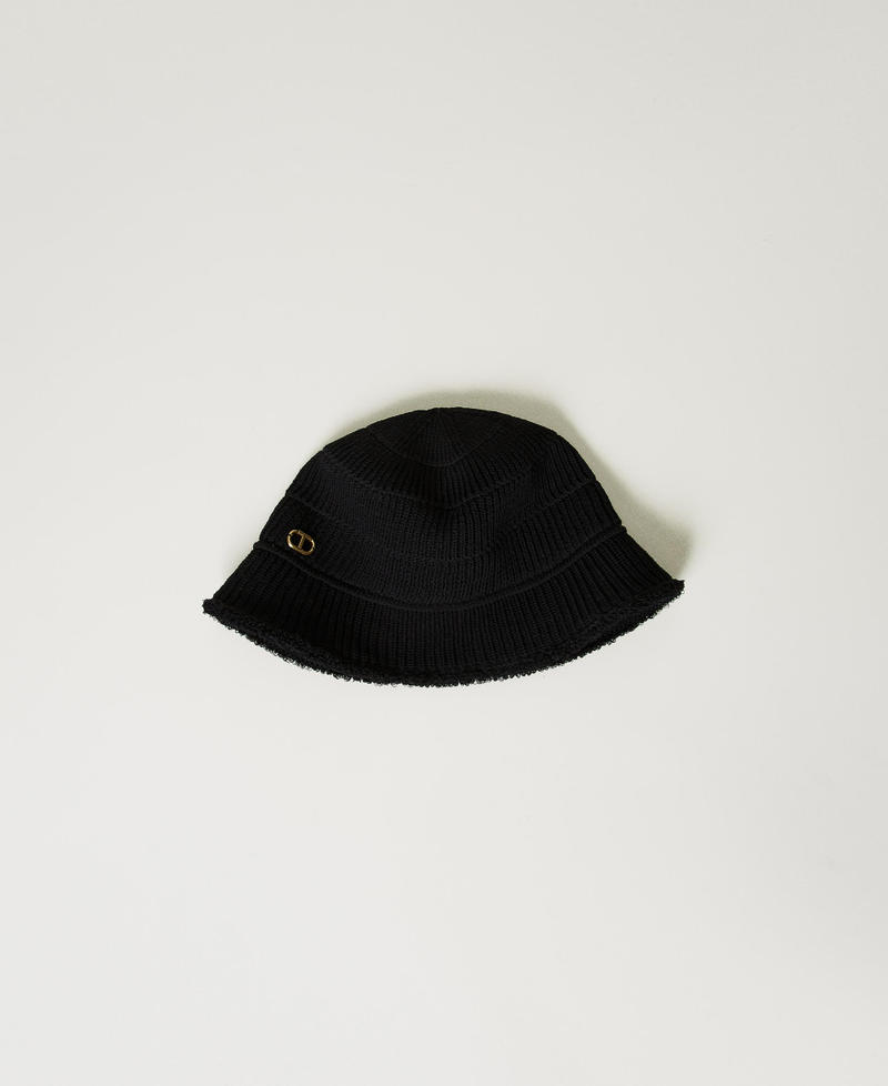 Cappello bucket in maglia Nero Donna 251TA4300_00006_01