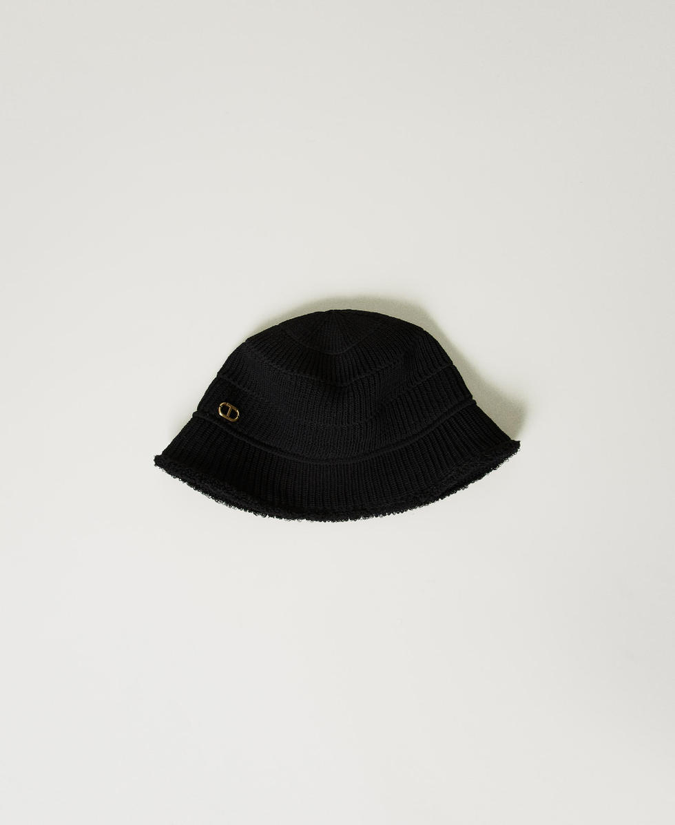 Knitted bucket hat Black Woman 251TA4300_00006_01