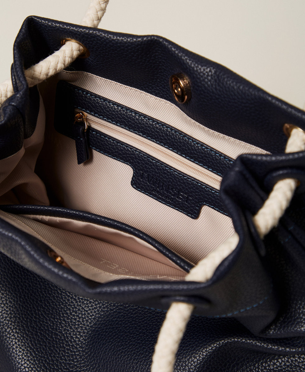 Beuteltasche mit Kordelhenkeln "True Navy"-Blau Frau 261TD8191_05259_04