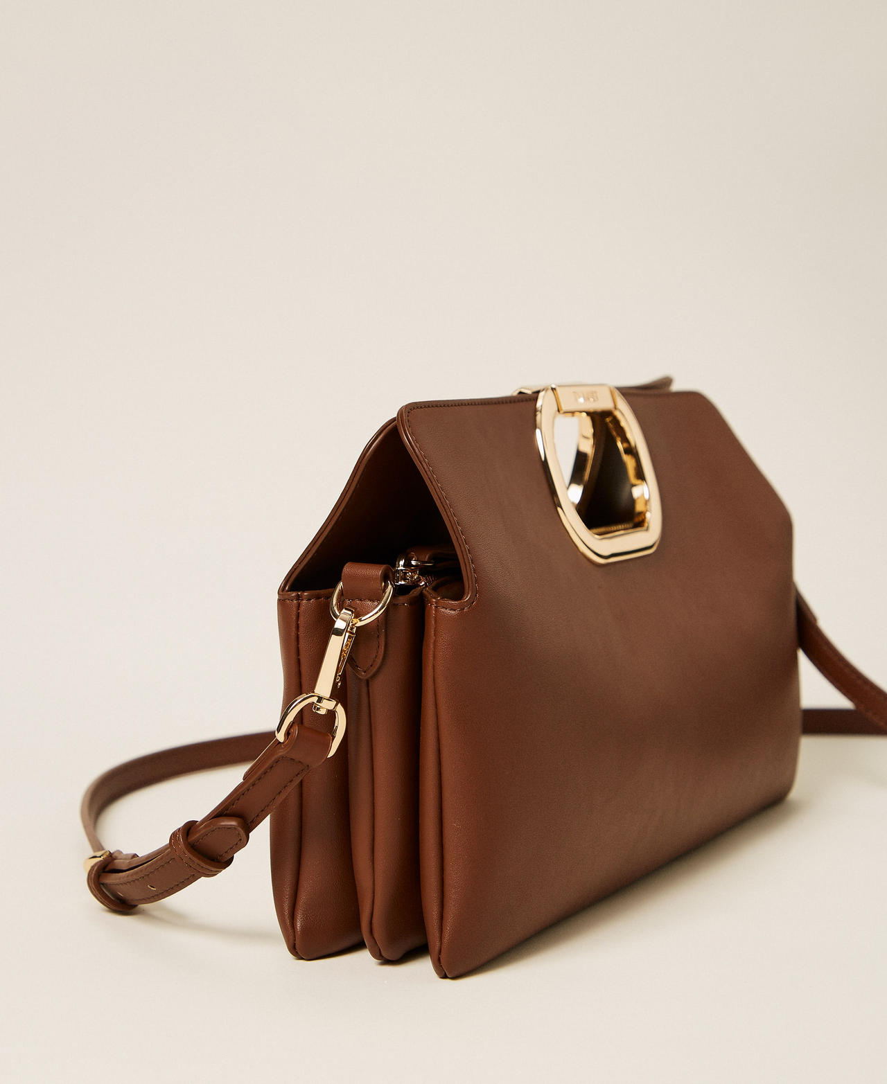 Clutch-Tasche Lila mit Logo-Henkel Darkness Brown Frau 262TB7130_13411_02