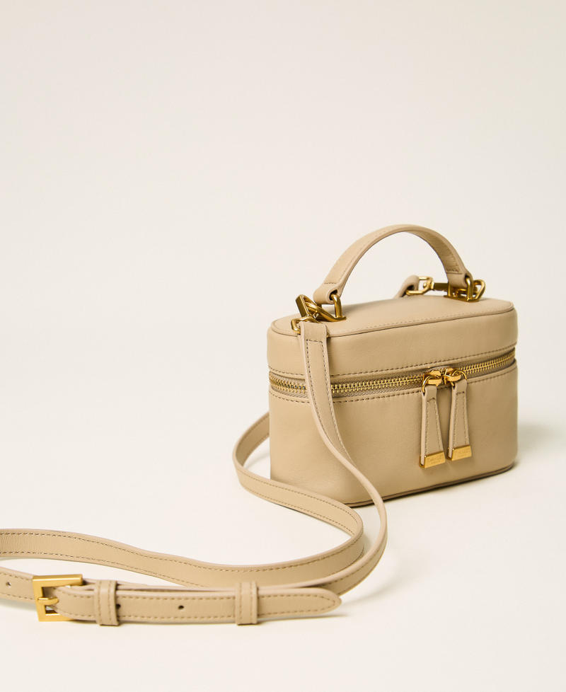 Leather shoulder bag Khaki Woman 262TD8170_13165_02
