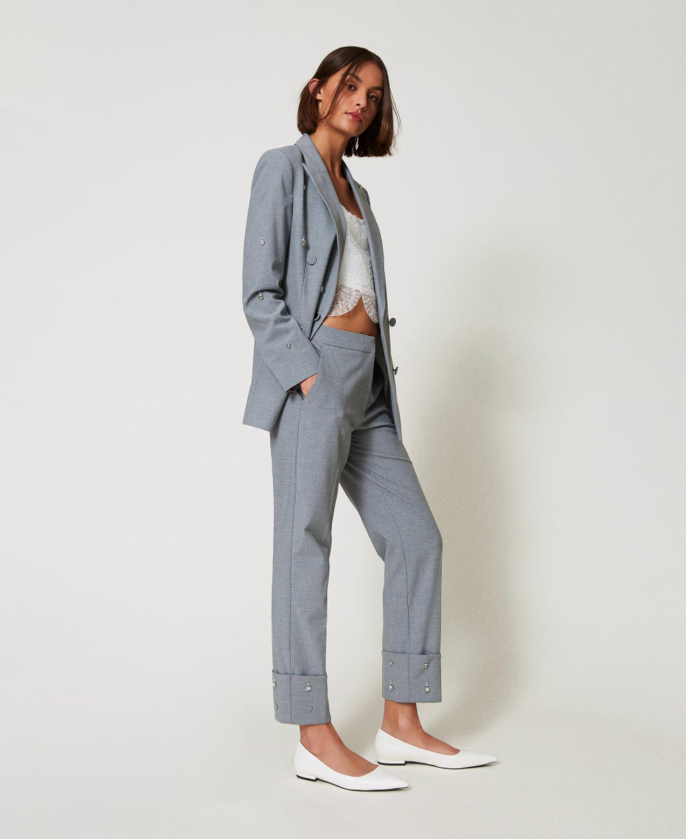 Ballerine con punta sfilata Panna White Donna 242ACP032_00733_S0