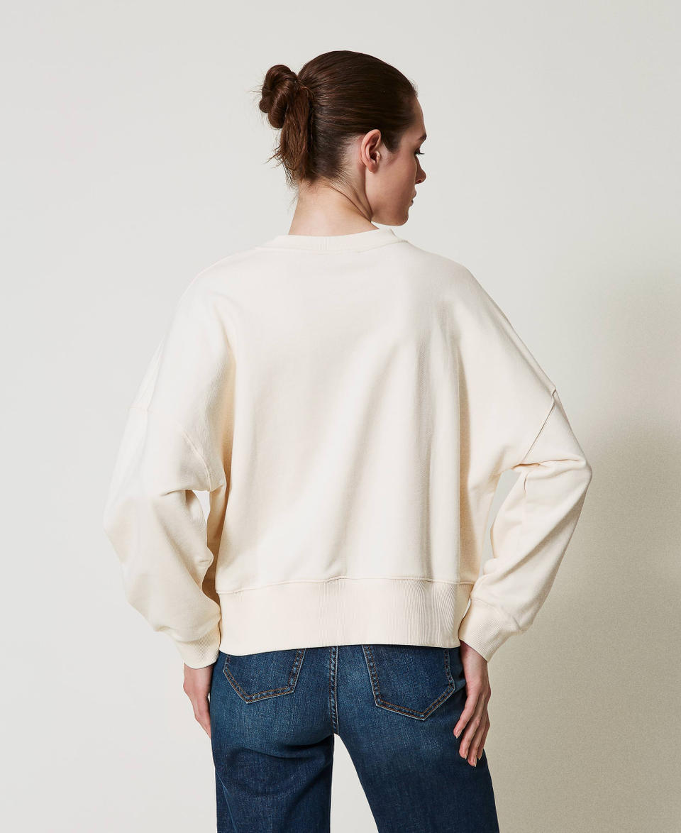 Sweatshirt with hummingbird print Mother Of Pearl Woman 251TP2484_00059_03