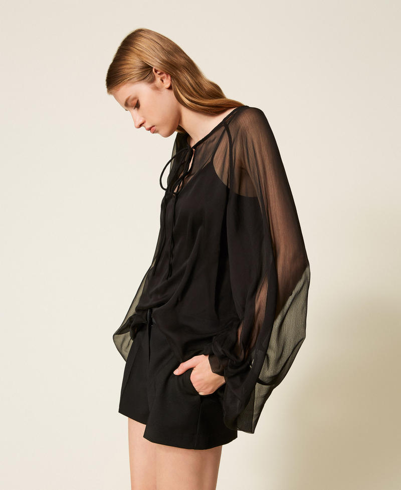 Voile blouse Black Woman 252AP2582_00006_02