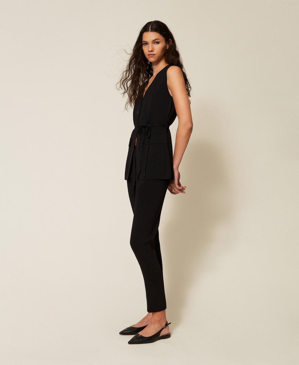 Knit trousers Black Woman 261LL3LDD_00006_02