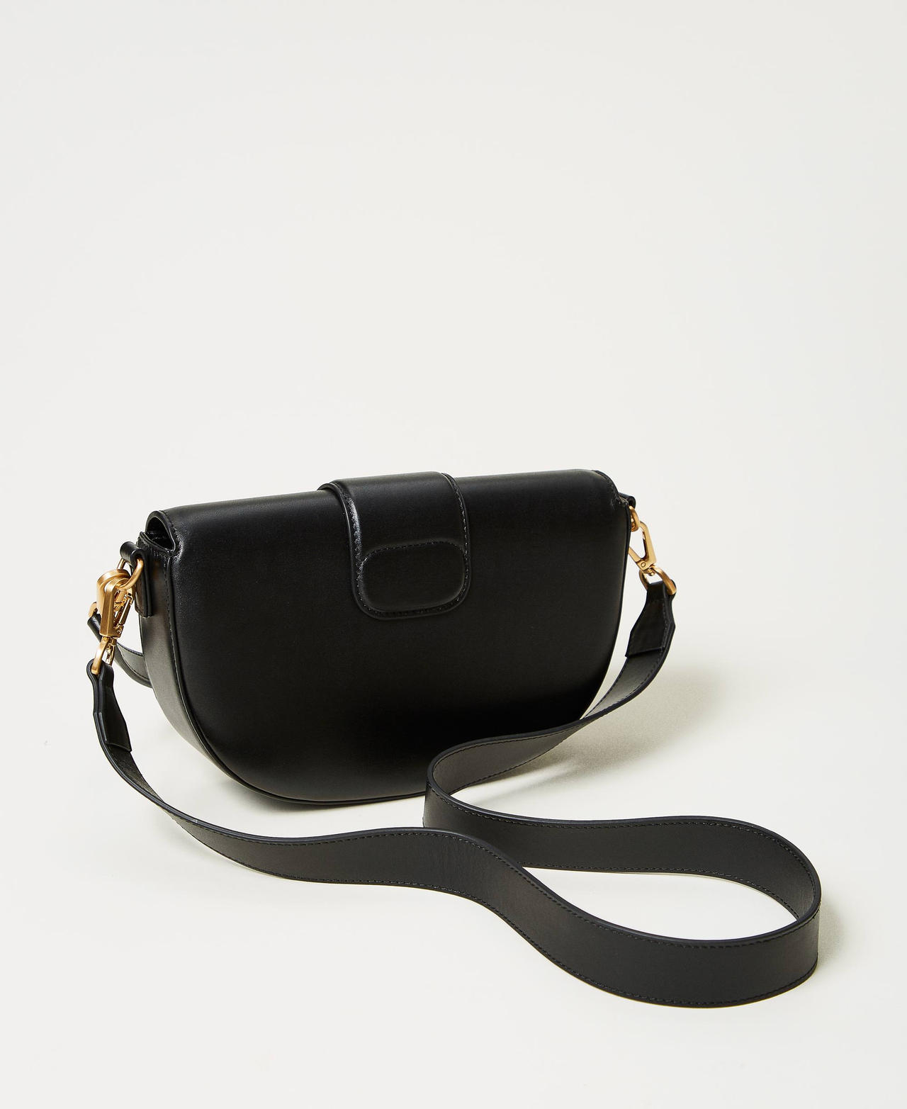 ‘Amie‘ half-moon leather shoulder bag Black Woman 251TB7110_00006_03