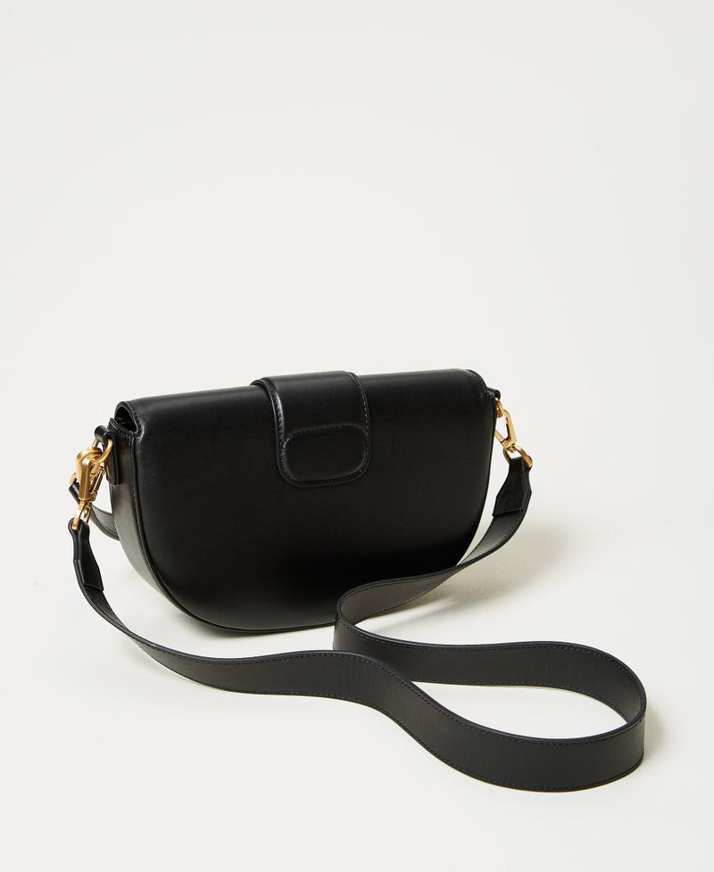 ‘Amie‘ half-moon leather shoulder bag Black Woman 251TB7110_00006_03
