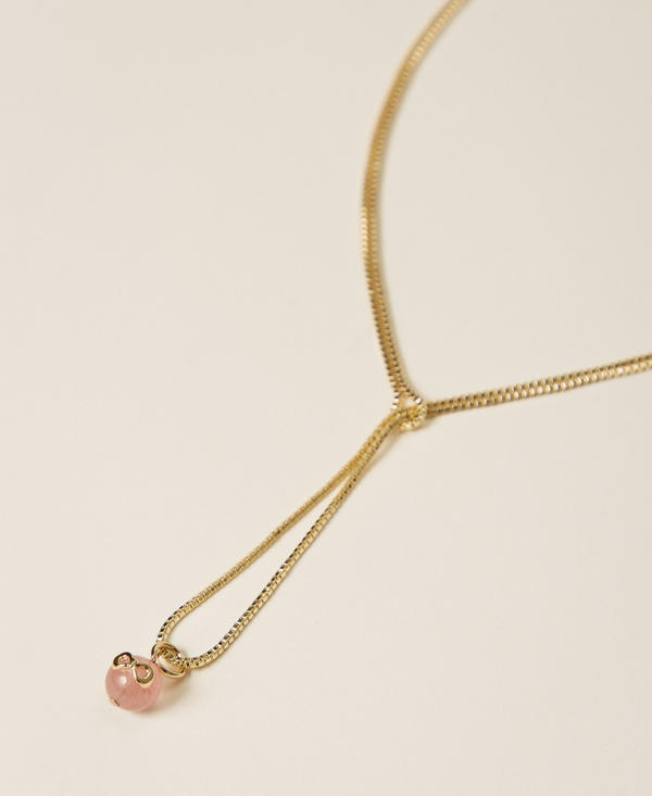 Choker-Halskette mit Stein und Logo
