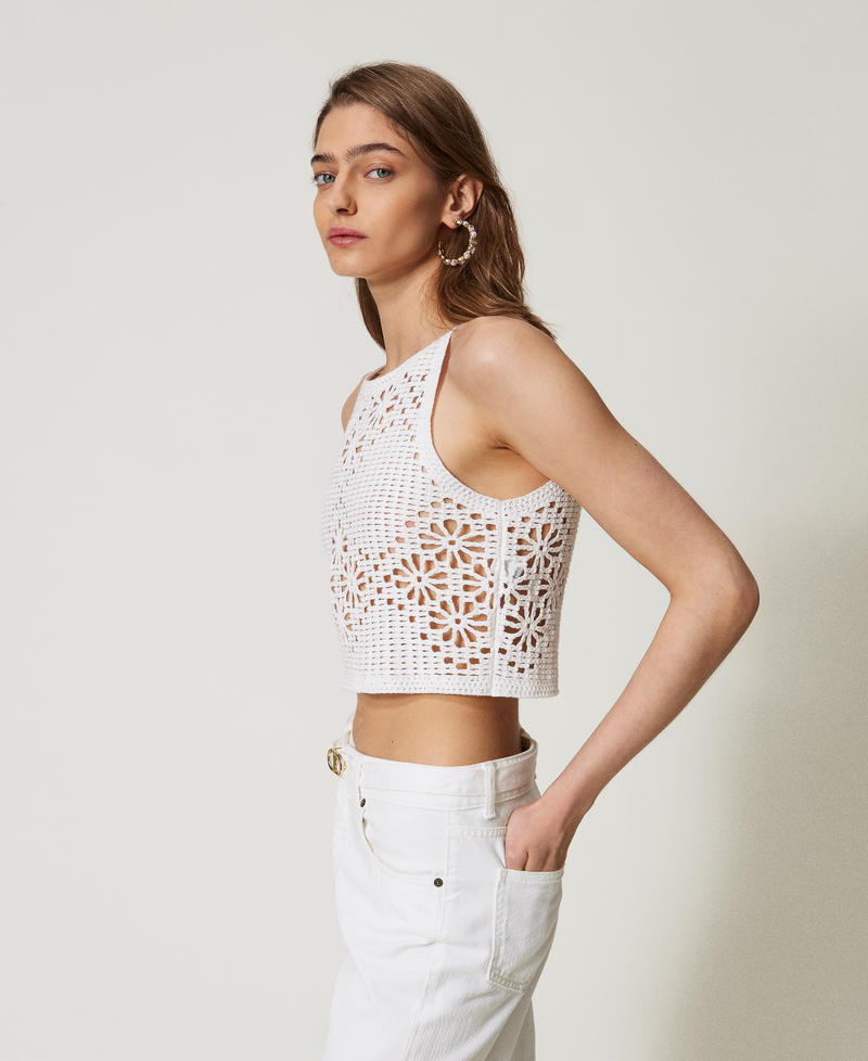 Floral crochet top White Snow Woman 251TT3202_00282_02