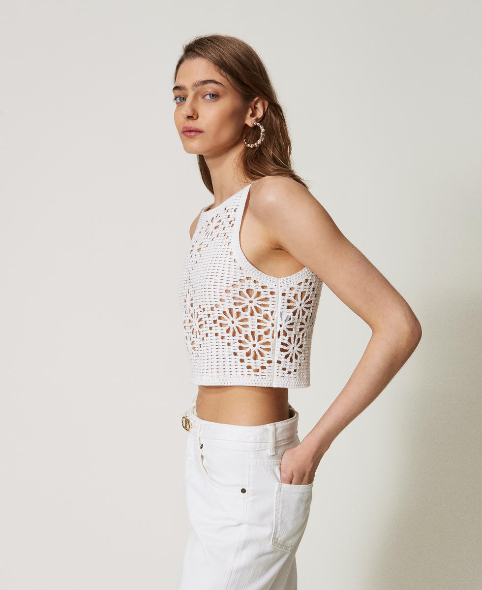 Floral crochet top White Snow Woman 251TT3202_00282_02