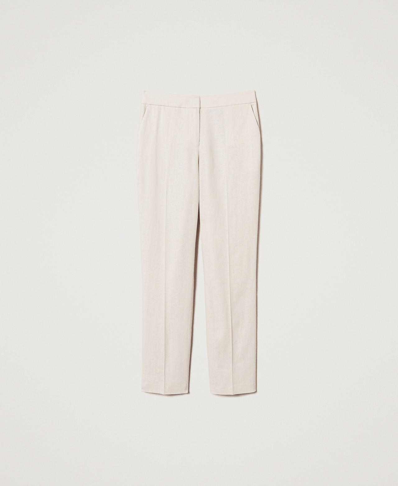 Low waist linen blend trousers Mother Of Pearl Woman 251TP2168_00059_0S