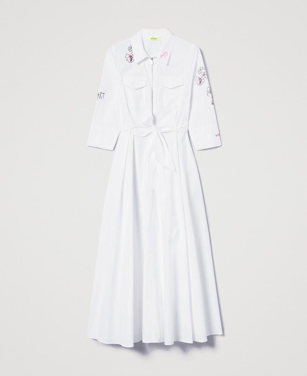 MYFO Maxikleid aus Popeline