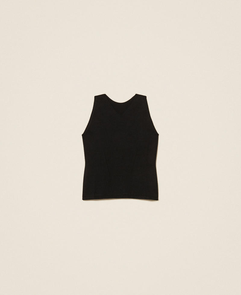 Dual use fitted knit top Black Woman 262TP3Q14_00006_S0