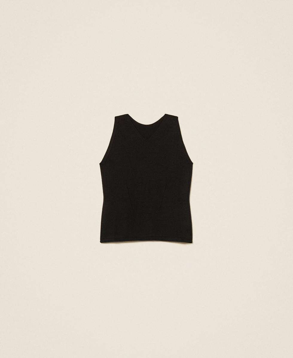 Dual use fitted knit top